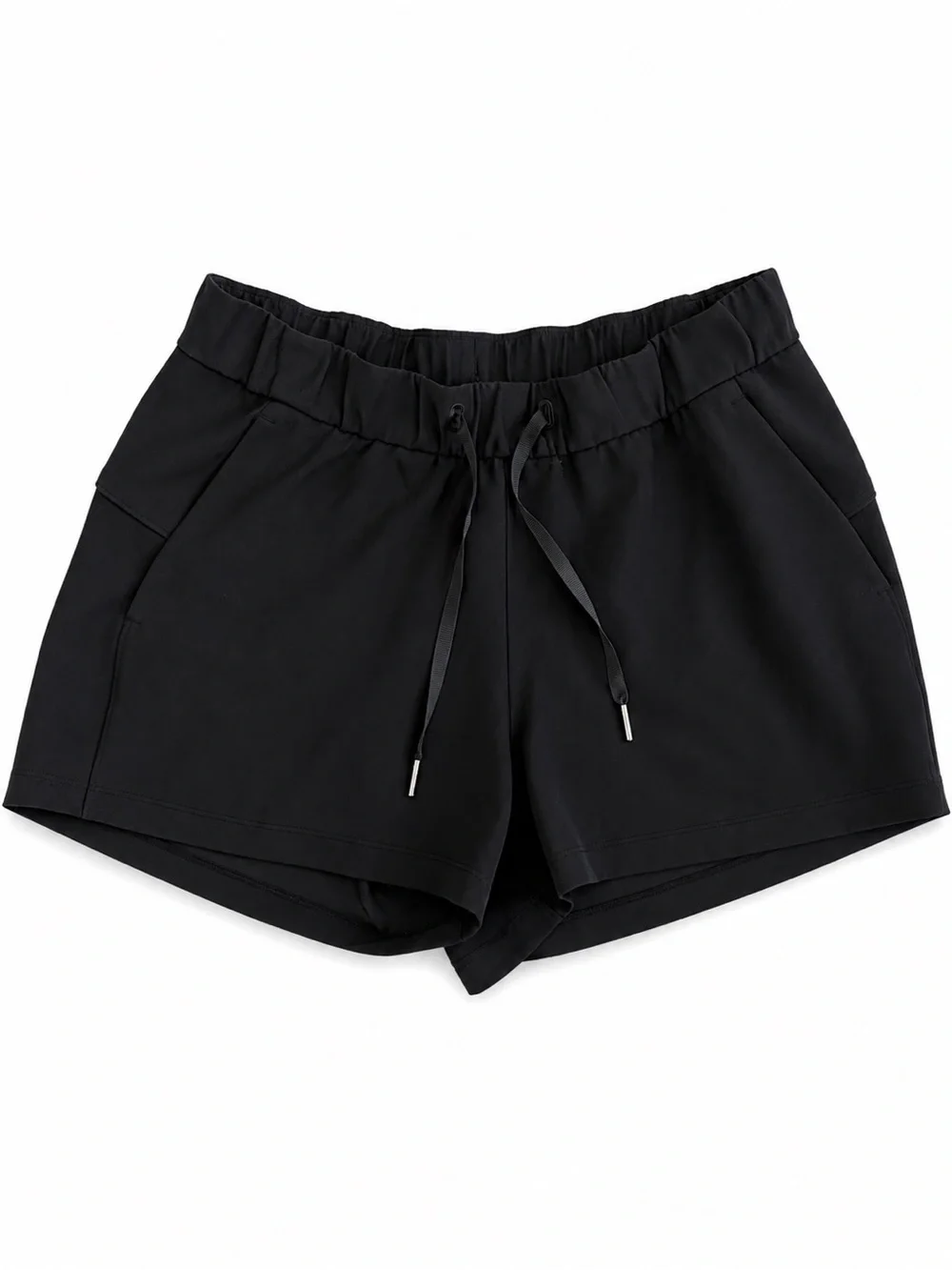 lululemon athletica Black Elastic & Drawstring Waist Athletic Shorts 8